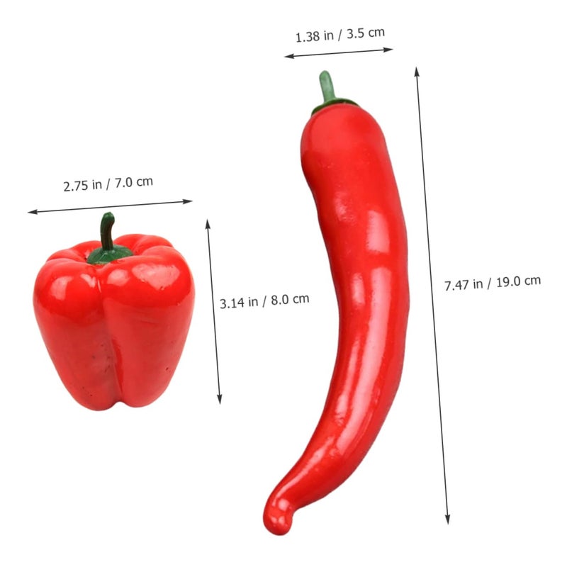 Realistic Decorative Bell Pepper Prop Set Package Of 1 For Home Office And Events - Image 3
