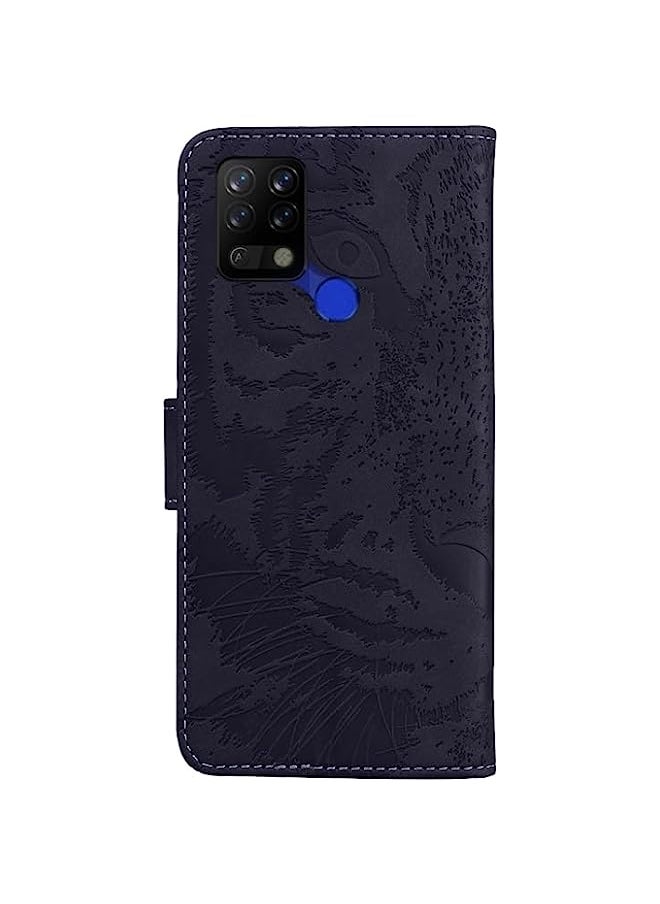 HuHa - HuHa Case Cover Compatible For Tecno Pova LD7 Tiger Embossing Pattern Horizontal Flip Leather Phone Case Black - Image 1
