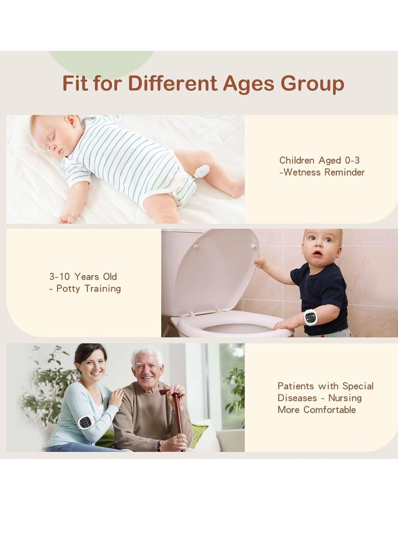 2-in-1 Wireless Bedwetting Alarm Potty Watch Potty Training Watch Rechargeable Bed Wetting Alarm Customizable Potty Watch Nighttime Potty Training Potty Reminder Watch for Kid Elder Adult - Image 3