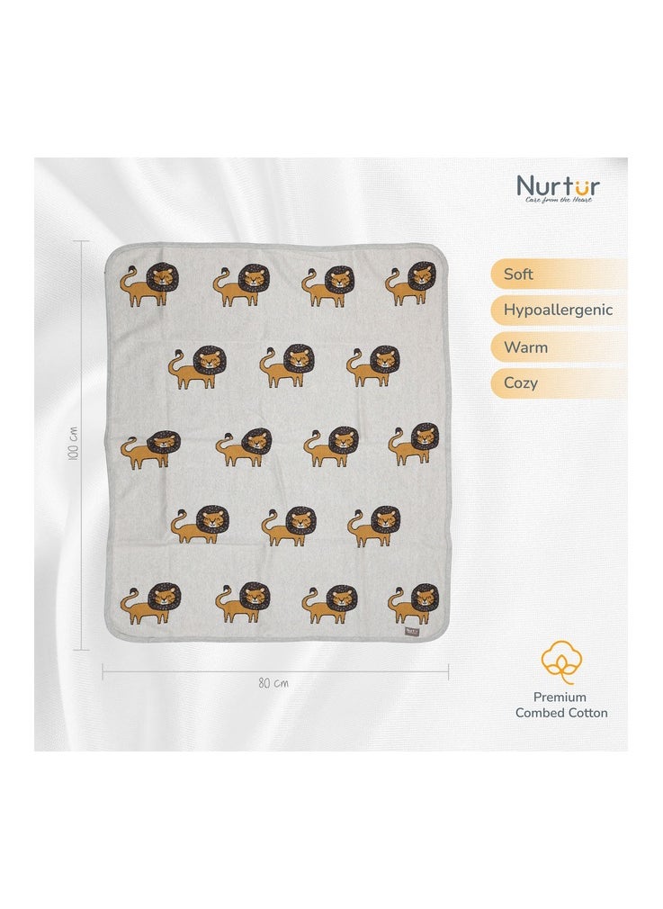 Nurtur Soft Baby Blankets for Boys & Girls Blankets Unisex for Baby 100% Combed Cotton Soft Lightweight  Official Nurtur Product  - Image 1