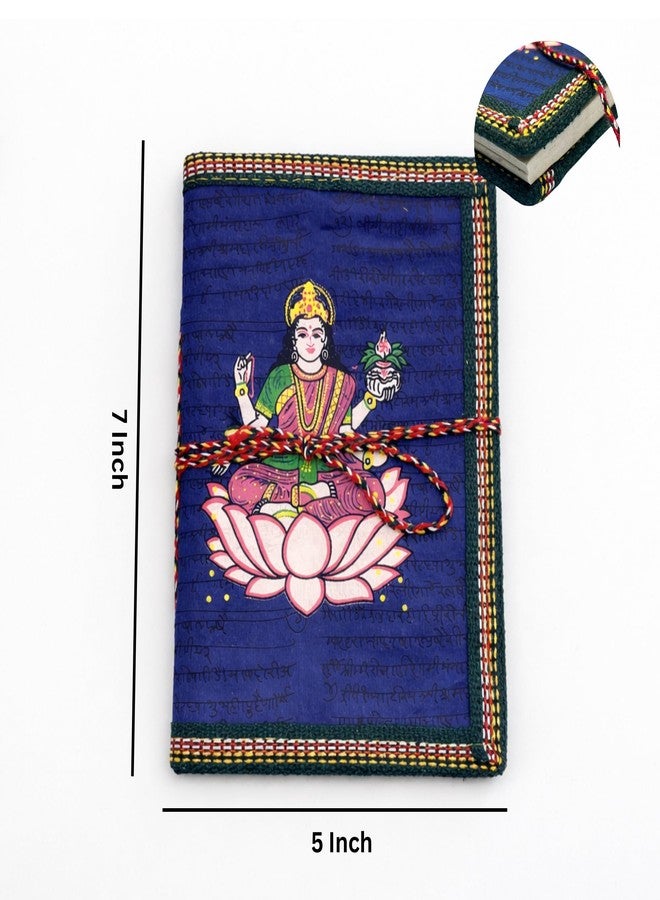 DIWAM HANDICRAFTS Saraswati Diary Sanskrit Mantr Printed Cover Traditional Devotional Journal Plain Pages - Image 2