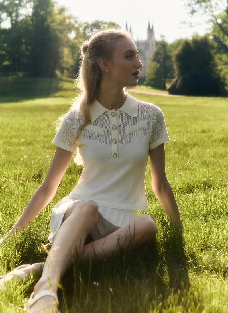 Lichi Knitted polo shirt