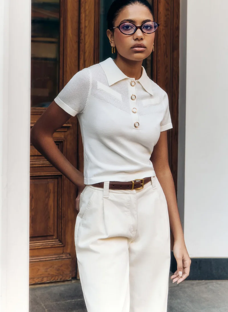 Lichi Knitted polo shirt