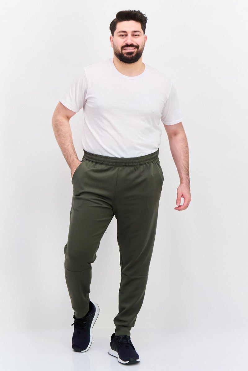 Skora Men Jogger Fit Brand Logo Running Pants, Olive  - Image 4