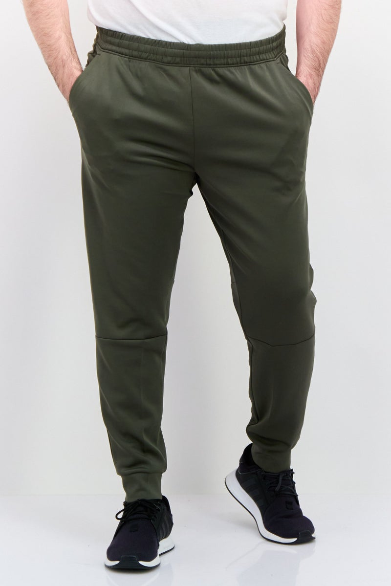 Skora Men Jogger Fit Brand Logo Running Pants, Olive  - Image 1