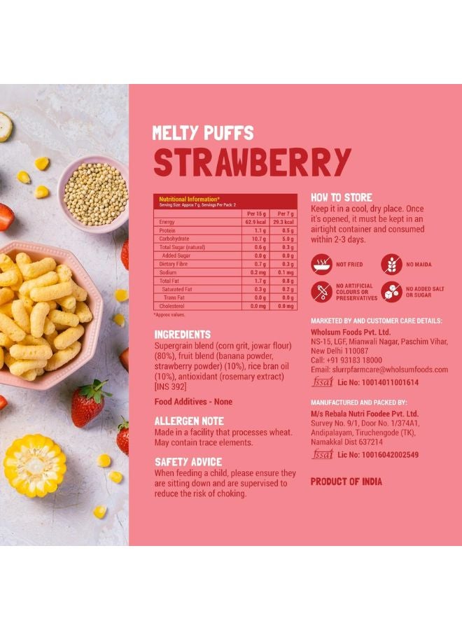 Slurrp Farm Baked Teething Puffs In Yummy Flavours Carrot, Strawberry, Mango Banana - Image 4