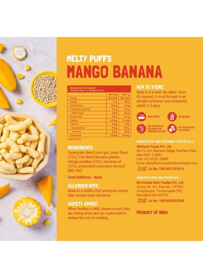 Slurrp Farm Baked Teething Puffs In Yummy Flavours Carrot, Strawberry, Mango Banana - Image 3