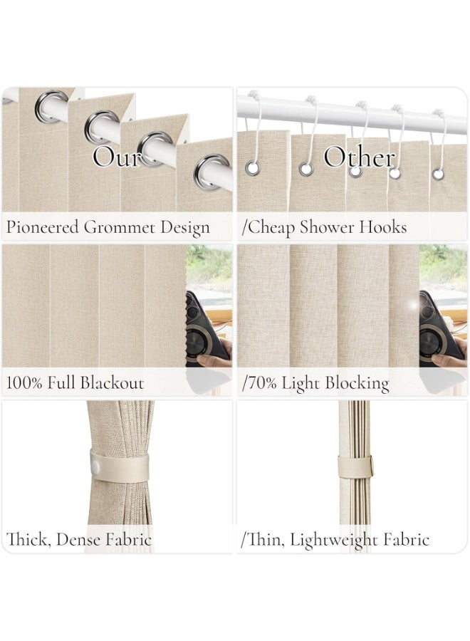 Bukela 1 Panel Blackout Curtains,Darkening Curtains Decorative Thread Foil Blackout Curtains, Thermal Insulated Room Darkening Curtains for Bedroom Living Room - Image 5