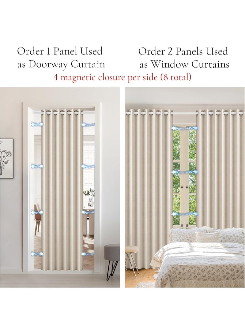 Bukela 1 Panel Blackout Curtains,Darkening Curtains Decorative Thread Foil Blackout Curtains, Thermal Insulated Room Darkening Curtains for Bedroom Living Room - Image 3