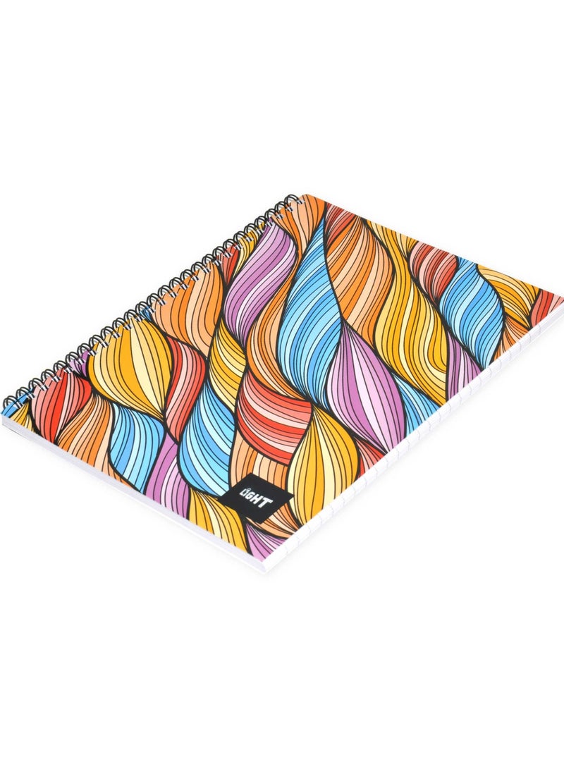 FIS LIGHT Pack of 10  Spiral Soft Cover Notebook Single Line, 9X7 Inches (22.86 X 20.32 CM), 80 Sheets -LINB971523S - Image 4