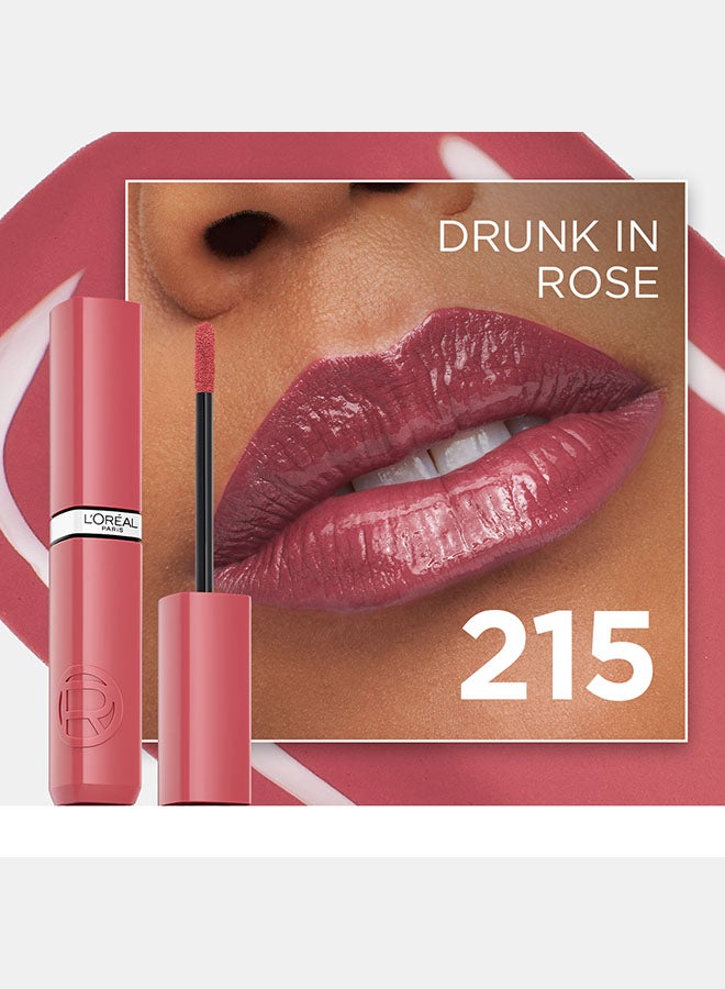 لوريال باريس إنفاليبل لاك ريزستانس أحمر شفاه سائل - 215 درنك إن روز - Image 2