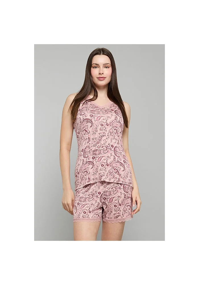 أر أند بي Paisley Print Shorty Pyjama Set