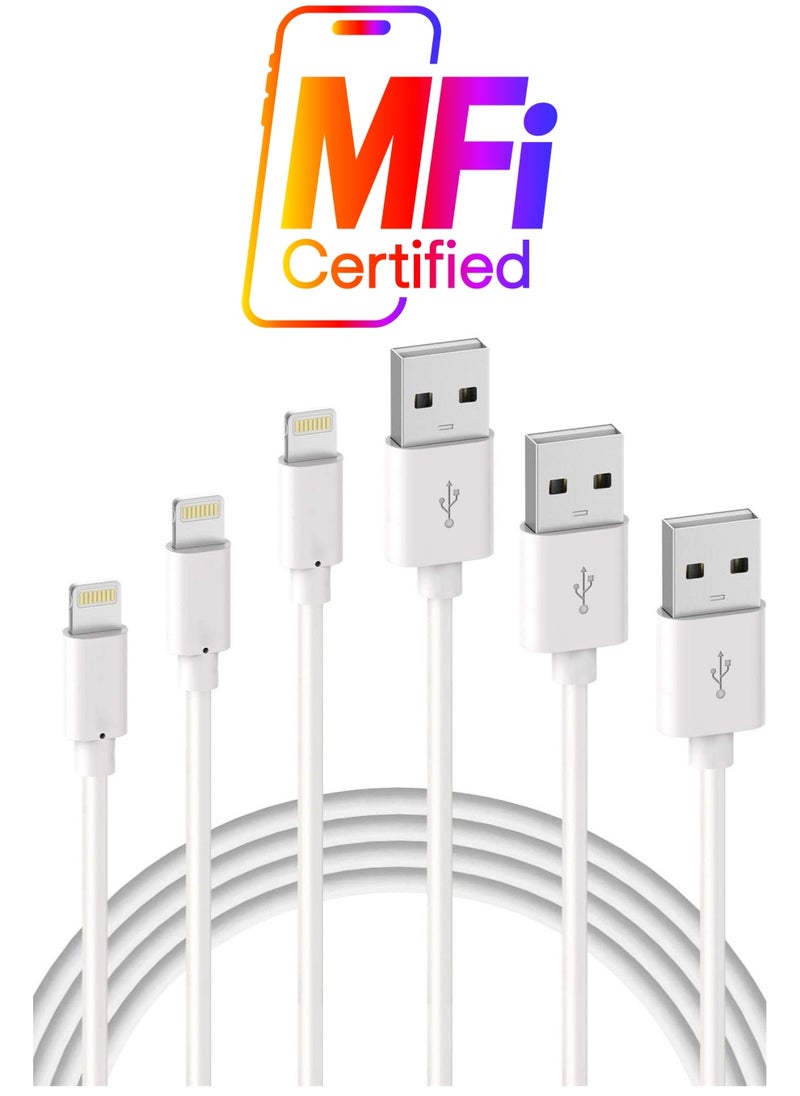 ELTRAZONE iPhone Charger Cable - Apple MFi Certified 3Pack 1M iPhone Charging Cable for iPhone SE 2020 11 Xs Max XR X 8 Plus 7 Plus 6 Plus 5s SE iPad Pro and More  - Image 1