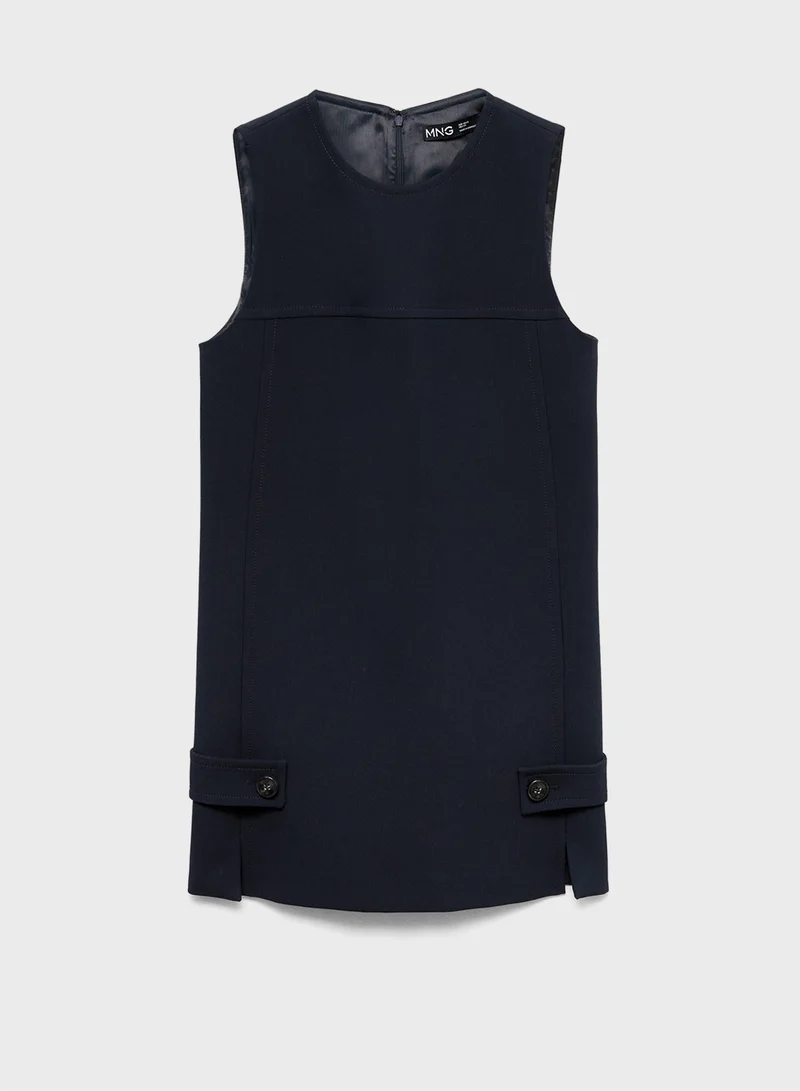 MANGO Sleeveless Pocket Dress