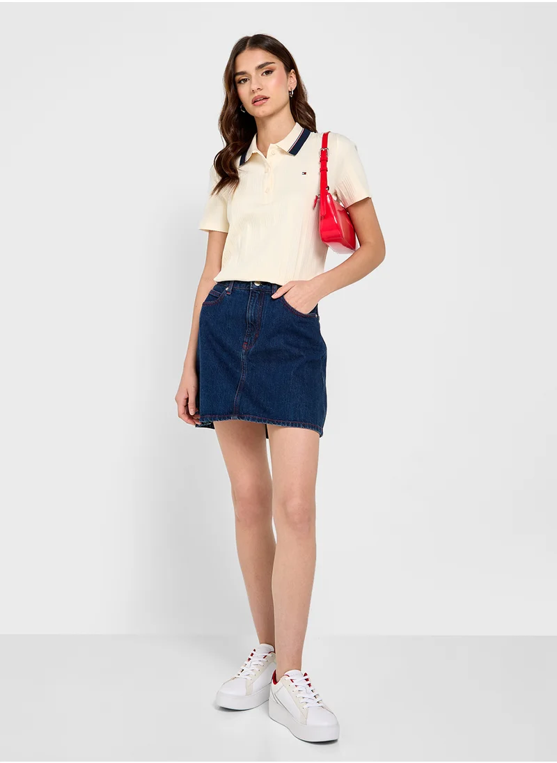 تومي هيلفيغر Logo Detail Polo T-Shirt