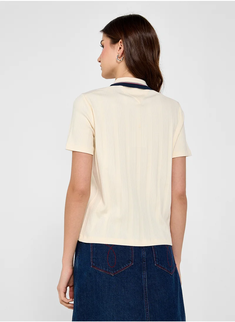 TOMMY HILFIGER Logo Detail Polo T-Shirt