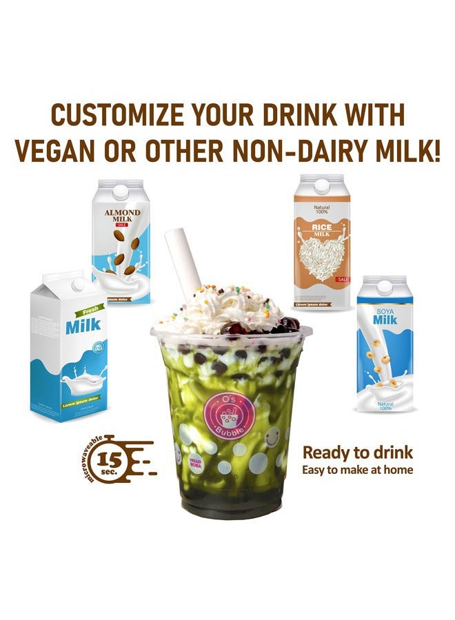 O'S Bubble Boba Tea Kit - All In One For Lovers Party Drinks Kids 6 Servings Includes Cups, Straws, Stirrer (Party Variety - Image 4