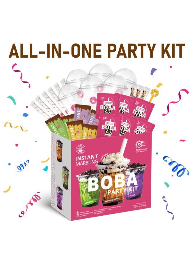 O'S Bubble Boba Tea Kit - All In One For Lovers Party Drinks Kids 6 Servings Includes Cups, Straws, Stirrer (Party Variety - Image 5