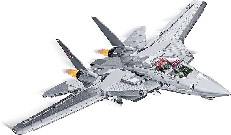 COBI Top Gun F14A Tomcat Fighter Plane  148 Scale 754 Piece Building Set with Maverick and Goose Figures - Image 2