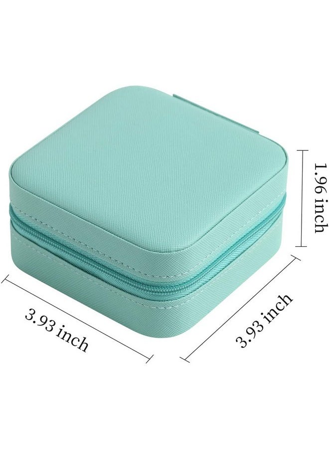 YouBella YouBella Jewellery Organiser PU Leather Zipper Portable Storage Box Case with Dividers Container for Rings, Earrings, Necklace Home Organizer, (Blue)  - Image 5