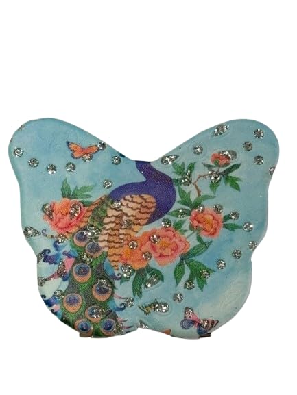Compact Mirror Butterfly Shape with Studs for Makeup Bags and Travel  - Image 4