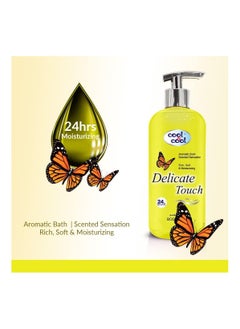 Cool & Cool Cool & Cool Body Wash Delicate Touch With Hand Pump 500ML (Pack of 2) - Refreshing,Vitamin- E,24-Hour Moisturizing, Invigorating Scent, Suitable for All Skin Types 1Liter  - Image 2