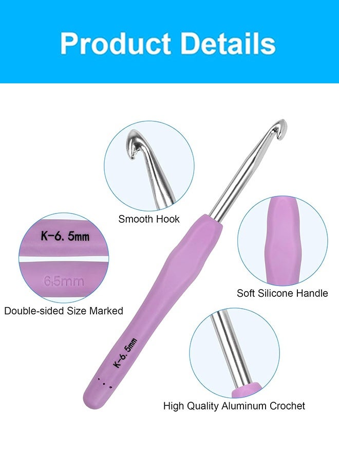 Sweet Life Crochet Hooks, 11 Sizes Crochet Hook Set, Crochet Kit for Beginners, Knitting Needles with Ergonomic Handles for Arthritic Hands - Image 3