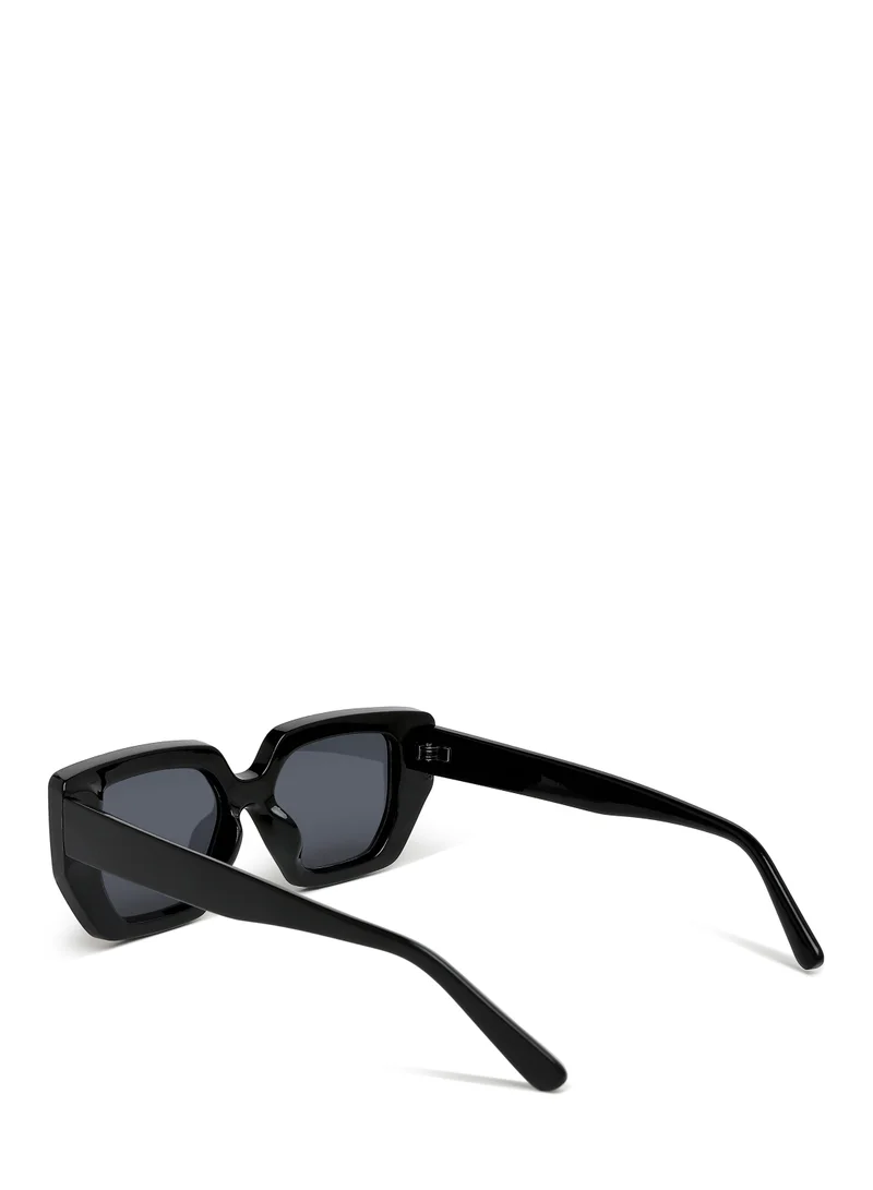 London Rag Oversized Cat Eye Square Sunglasses in Black