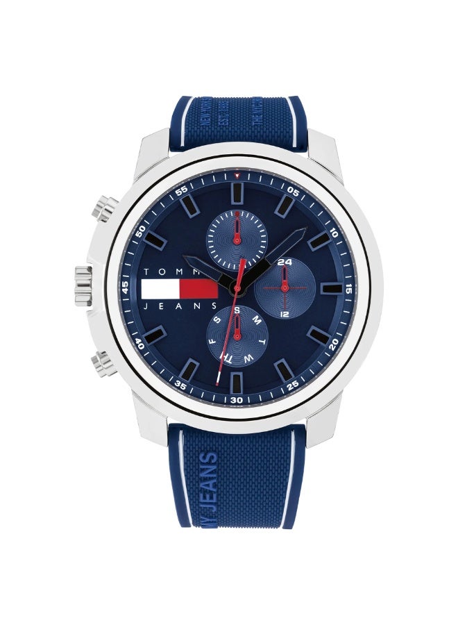Tommy Hilfiger Men’s Watch – Model 1710582 | Sporty Blue Silicone Design - Image 1