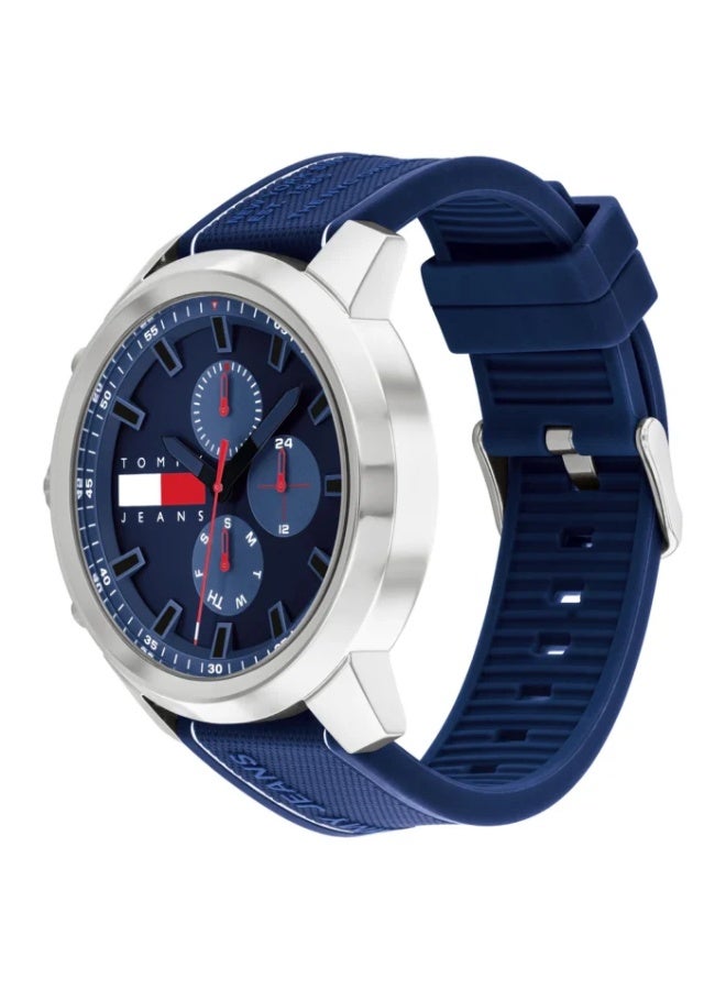 Tommy Hilfiger Men’s Watch – Model 1710582 | Sporty Blue Silicone Design - Image 2