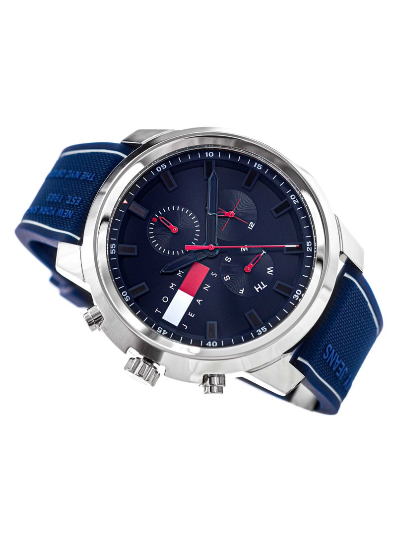 Tommy Hilfiger Men’s Watch – Model 1710582 | Sporty Blue Silicone Design - Image 3