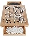 WE Games Go Game Set 12 Inch Traditional Go Set with PullOut Storage Drawers Portable Wood Veneer Goban Strategy Board Games for Adults Go Board Game - Image 2
