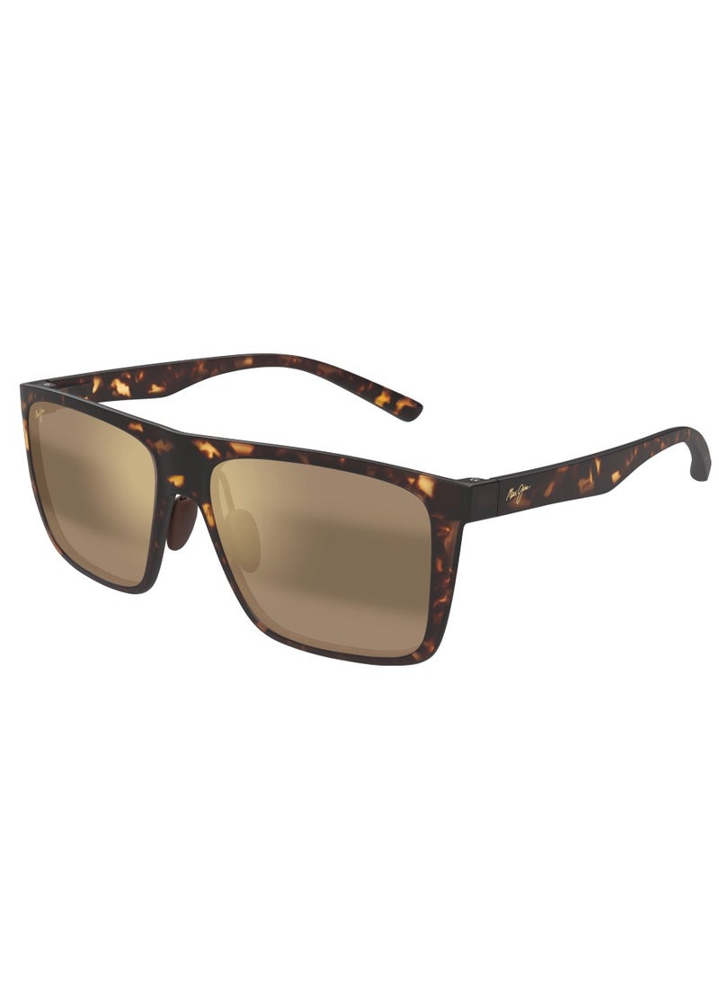 MAUI JIM Maui Jim Honokalani 455-10 Unisex Polarized Square Sunglasses – 57 mm Lens Size  - Image 1