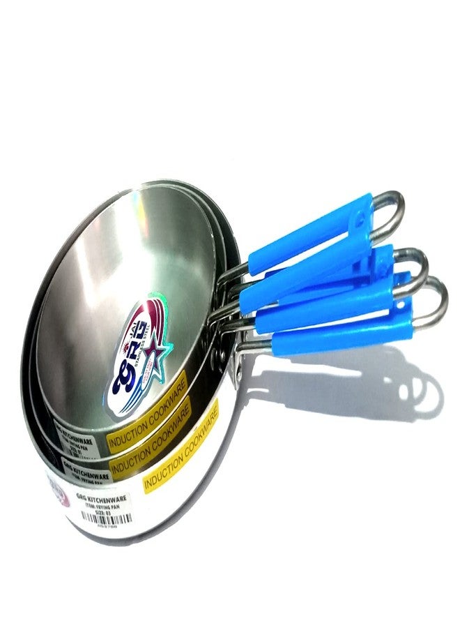 Induction Base Non-Stick Aluminum Fry Pan Set 3-Pieces (500ML, 1000ML & 1500ML) - Image 3