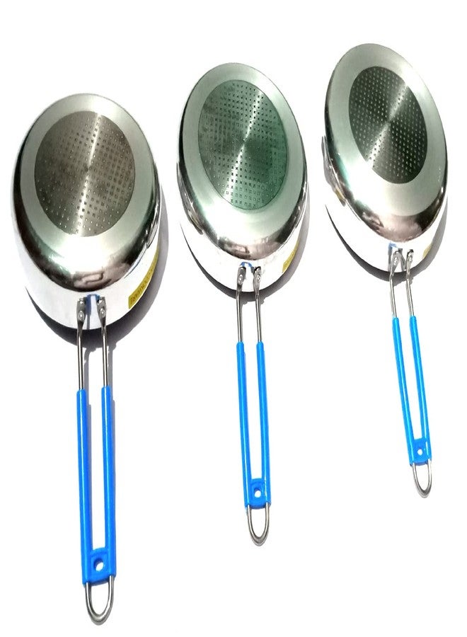 Induction Base Non-Stick Aluminum Fry Pan Set 3-Pieces (500ML, 1000ML & 1500ML) - Image 2