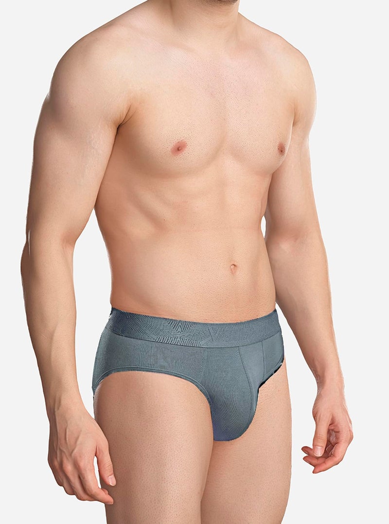 VSTAR CB 04 Men's Lyocell Spandex Brief with N9 Antibacterial & Carbon Zero Fabric | Stretch Fit & Outer Elastic Design | S | Goblin - Image 2