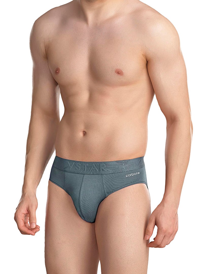VSTAR CB 04 Men's Lyocell Spandex Brief with N9 Antibacterial & Carbon Zero Fabric | Stretch Fit & Outer Elastic Design | S | Goblin - Image 1