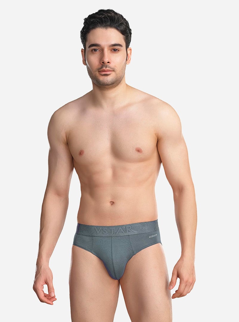 VSTAR CB 04 Men's Lyocell Spandex Brief with N9 Antibacterial & Carbon Zero Fabric | Stretch Fit & Outer Elastic Design | S | Goblin - Image 4