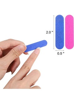 Generic 50 Piece Mini Manicure Nail File Set Pink/Blue  - Image 2