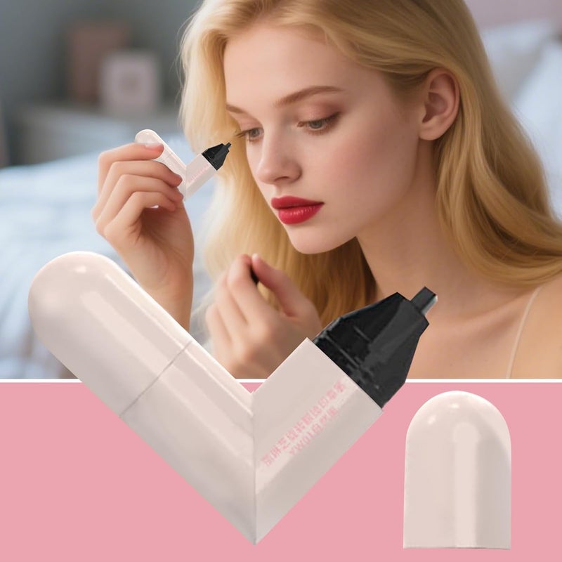 Double Ended Stamp - Smudge Proof Pen | Eye Stamp with Easy Application, Eyes Marker with Quick Wing, Long Lasting Eye Gel Pen, Eyes Liquid Pencil with Smudge Proof Formula - Image 3