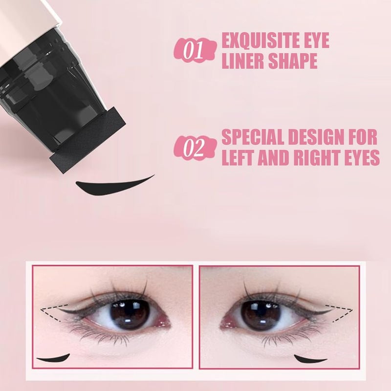 Double Ended Stamp - Smudge Proof Pen | Eye Stamp with Easy Application, Eyes Marker with Quick Wing, Long Lasting Eye Gel Pen, Eyes Liquid Pencil with Smudge Proof Formula - Image 5