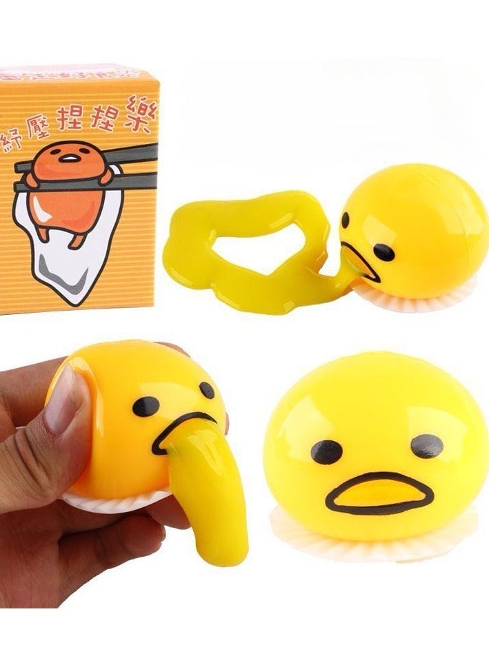 كرة الإجهاد الإسفنجية من صفار البيض مع لعبة صفراء لتخفيف الضغط بشكل مضحك - Image 2