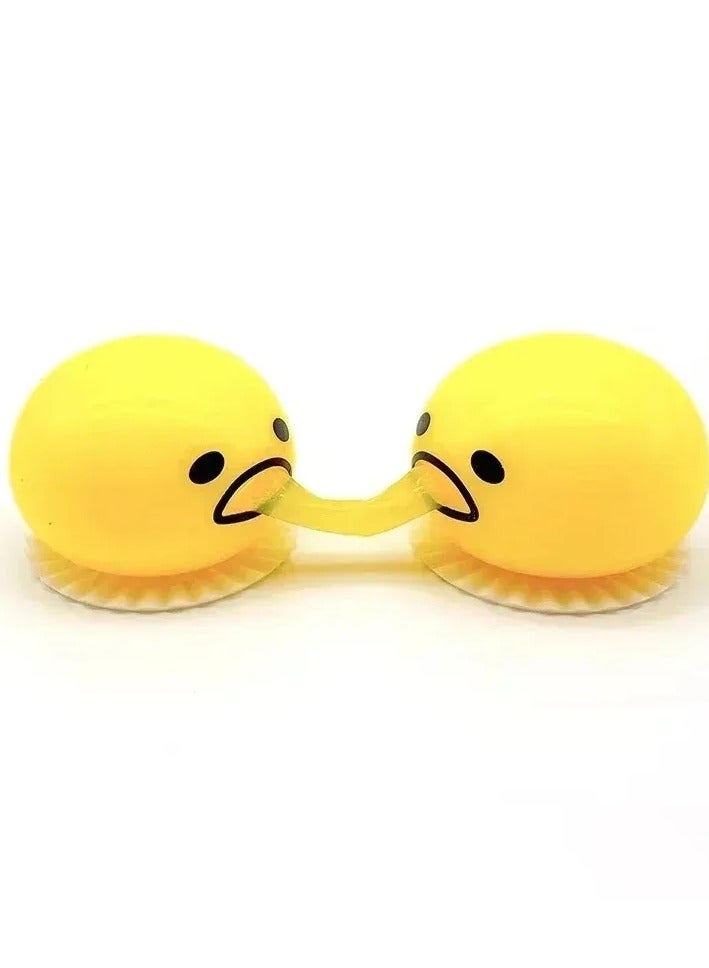 كرة الإجهاد الإسفنجية من صفار البيض مع لعبة صفراء لتخفيف الضغط بشكل مضحك - Image 3