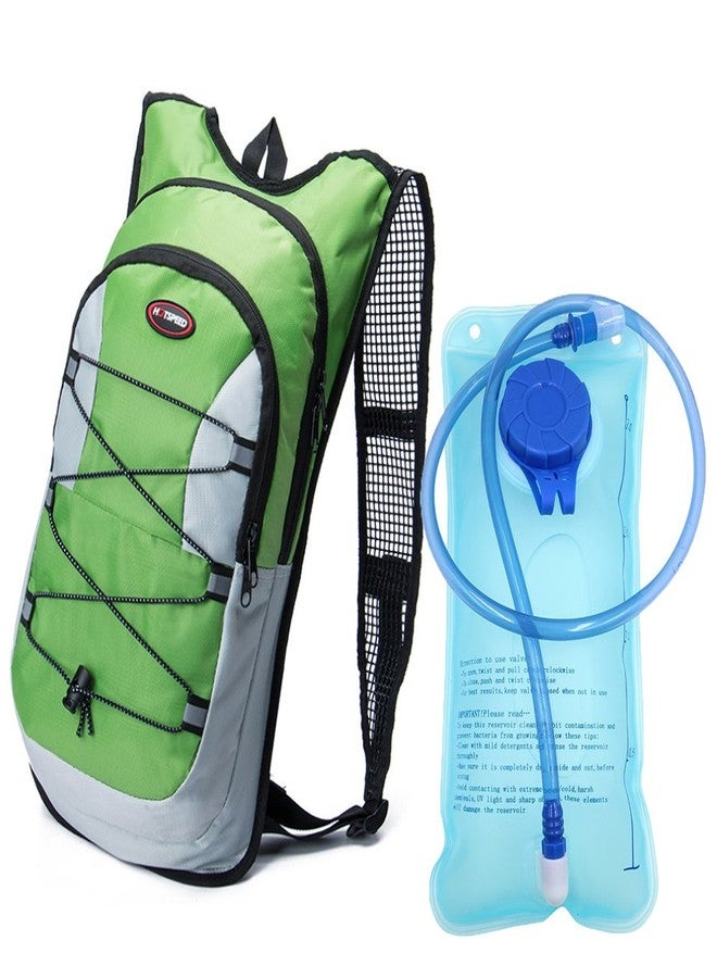 Monvecle Hydration Pack Water Rucksack Backpack Bladder Bag Cycling Bicycle Bike/Hiking Climbing Pouch + 2L Hydration Bladder Green-1 - Image 1