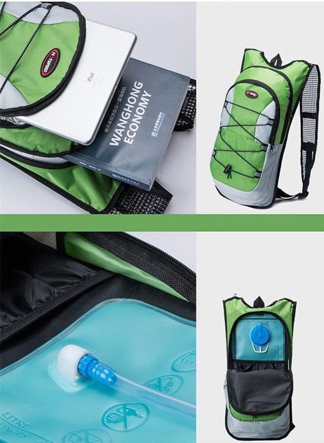 Monvecle Hydration Pack Water Rucksack Backpack Bladder Bag Cycling Bicycle Bike/Hiking Climbing Pouch + 2L Hydration Bladder Green-1 - Image 4
