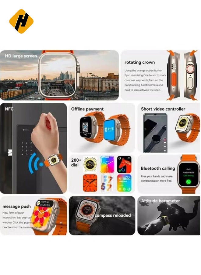 New S8 Ultra Smartwatch Series 8 S8 Smart Watch Ultra AI Voice Smart Watch 2.0inch Bluetooth Call Wriless Charging Watch 8 Ultra