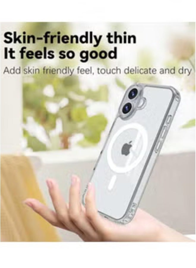 ELTRAZONE iPhone 16 Plus 6.7 inch Ultra Slim Magnetic Case – Clear, Shockproof, Wireless Charging Compatible, Anti-Scratch Cover - Image 4