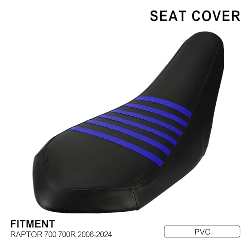 Wacece ATV Seat Cover Non-slip Soft Waterproof for Raptor 700 700R 2006-2024, High Elastic Leather Blue - Image 2