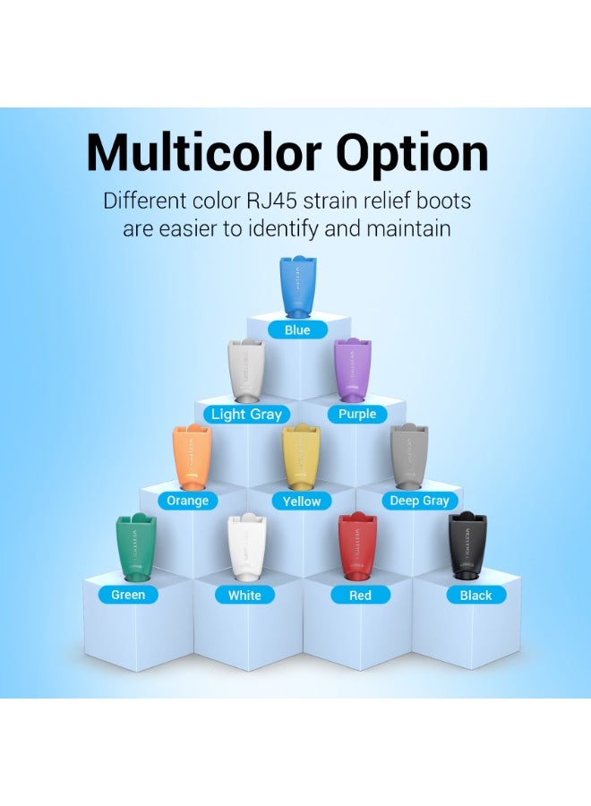 VENTION RJ45 Strain Relief Boots Purple PVC Type 50 Pack Model # IODV0-50 - Image 3