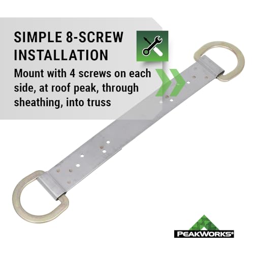 Peakworks Temporary Roof Anchor Bracket - Stainless Steel Safety Roof Top Anchor Bracket for Roofing Work - Industrial, Construction, Roofing Fall Protection - ANSI & OSHA Compliant - Image 5